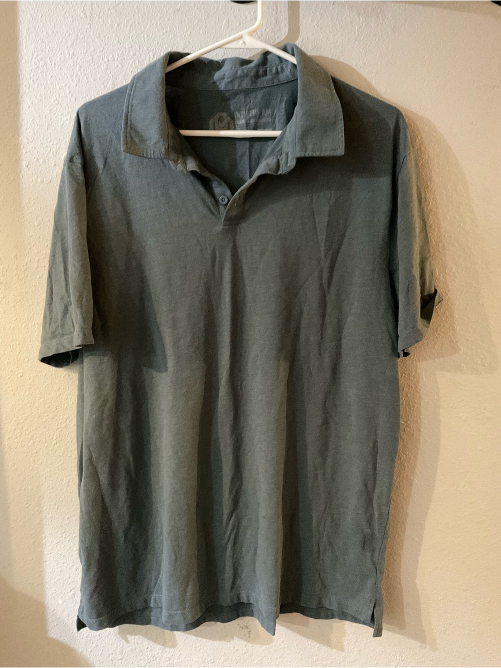 Men's Short-Sleeve Polo in Faded Sage Green